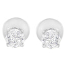 14K White Gold 1/2 Cttw Pie-Cut Diamond Solitaire Stud Earrings (H-I Color, SI1-SI2 Clarity)-1