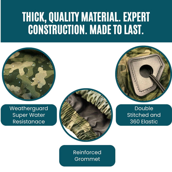 2 Passenger Golf Cart Storage Cover for Golf Carts without Roof Camouflage