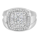 14K White Gold Men's 1 CTTW Diamond Band Ring-6