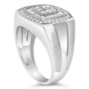 14K White Gold Men's 1 CTTW Diamond Band Ring-9