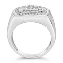 14K White Gold Men's 1 CTTW Diamond Band Ring-10