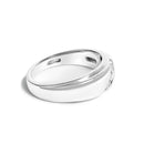 Men's .925 Sterling Silver 1/6 Cttw 3 Stone Diamond Band Ring (H-I Color, I1-I2 Clarity) - Ring Size 10-2