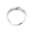 Men's .925 Sterling Silver 1/6 Cttw 3 Stone Diamond Band Ring (H-I Color, I1-I2 Clarity) - Ring Size 10-5