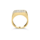 10K Yellow Gold 1.00 Cttw Diamond Multi Row Mens Ring Band-2