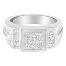 Men's 14K White Gold Diamond Cluster Ring (2 cttw, G-H Color, SI1-SI2 Clarity)-6