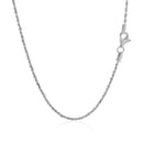 10k White Gold Solid Diamond Cut Rope Chain 1.4mm-3