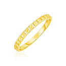 14k Yellow Gold Ring with Bead Texture-1