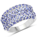 2.47 Carat Genuine Tanzanite .925 Sterling Silver Ring-1