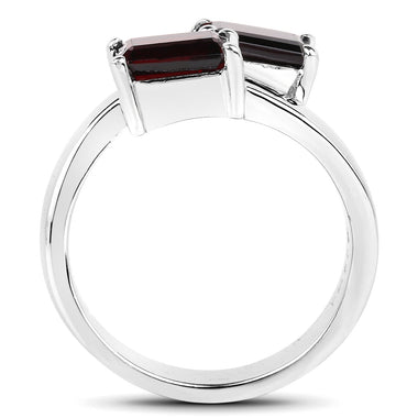 2.40 Carat Genuine  Garnet .925 Sterling Silver Ring - 0
