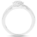 0.62 Carat Genuine White Diamond .925 Sterling Silver Ring-2