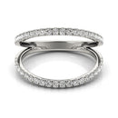 14k White Gold Diamond Split Band Ring (1/4 cttw)-2