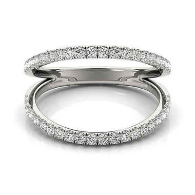 14k White Gold Diamond Split Band Ring (1/4 cttw) - 0