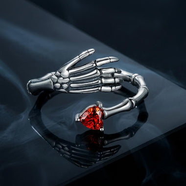 925 Sterling Silver Pavé Setting CZ Oxidized Ring - 0