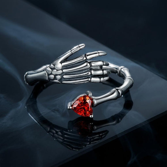 925 Sterling Silver Pavé Setting CZ Oxidized Ring
