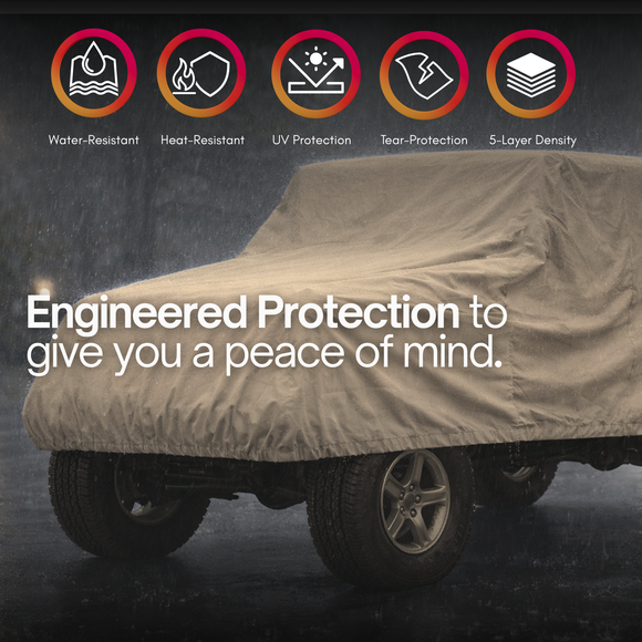 Jeep Cover for 1976–2006 – Water Resistant Taupe