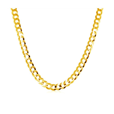 3.6mm 14k Yellow Gold Solid Curb Chain - 0