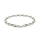 4.6mm 14k White Gold Oval Rolo Bracelet-3