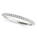 14k White Gold Diamond Pave Set Wedding Band (1/8 cttw)-1