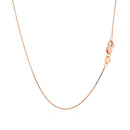 14k Rose Gold Classic Box Chain 0.6mm-3