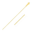 14k Yellow Gold Round Cable Link Chain 1.1mm-1