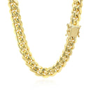 9.25mm 14k Yellow Gold Classic Miami Cuban Solid Chain-3