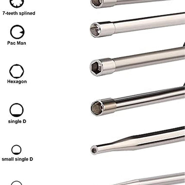 Biuhpa Set mit 12 Schraubendreher Vergaser-Einstellwerkzeug mit Reinigungsbürsten, Splined/Pac Man/Double D für Poulan Husqvarna STHIL Echo Motor Motorsense Kettensäge - 0