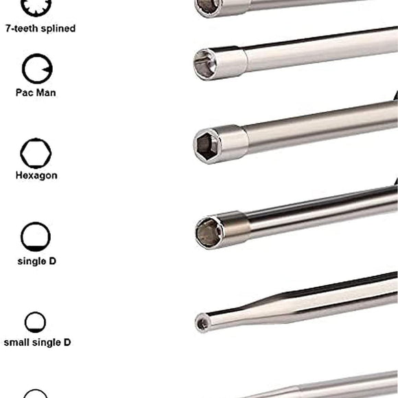 Biuhpa Set 12 Vergaser Tuning Werkzeugen/Tuning Schraubendreher für 2-Takt-Motor Keilverzahnung/Pac Man/D/Doppel-D-Spitze für Poulan Hus-qvarna STHIL ECHO Kettensägen Freischneider