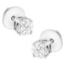 14K White Gold 1/2 Cttw Pie-Cut Diamond Solitaire Stud Earrings (H-I Color, SI1-SI2 Clarity)-2