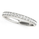 14k White Gold Prong Set Wedding Band with Diamonds (1/3 cttw)-1