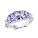 1.63 Carat Genuine Tanzanite .925 Sterling Silver Ring-1
