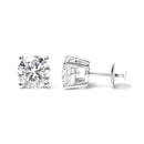IGI Certified 14K White Gold 5.00 Cttw Round Brilliant-Cut Lab Grown Diamond Classic 4-Prong Stud Earrings with Screw Backs (F-G Color, SI1 Clarity)-3