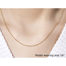 14k Yellow Gold Round Cable Link Chain 1.3mm-4