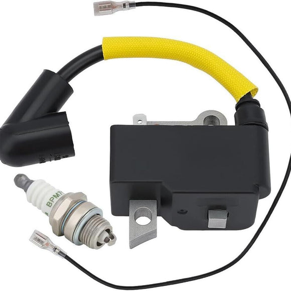 Hipa 537380901 Ignition Coil for Husqvarna 227 232 240 225HBV 235P 225L 225LD 225R 225RD 225RJ String Trimmer with BPMR7A Spark Plug