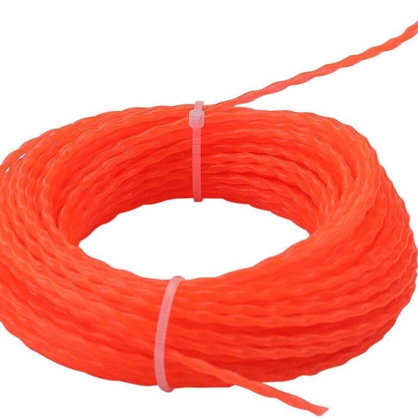 Hipa .095 inch x 15 Meter 2.4mm Commercial Round Twist String Trimmer Line for Stihl Echo Husqvarna Poulan Craftsman Grass Weed eater