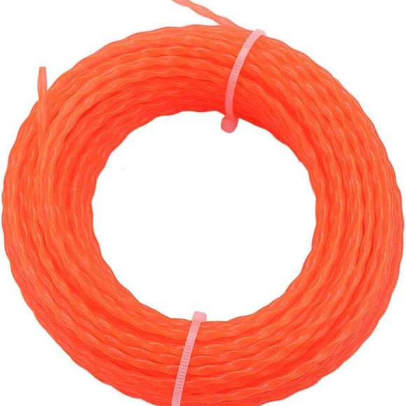 Hipa .095 inch x 15 Meter 2.4mm Commercial Round Twist String Trimmer Line for Stihl Echo Husqvarna Poulan Craftsman Grass Weed eater