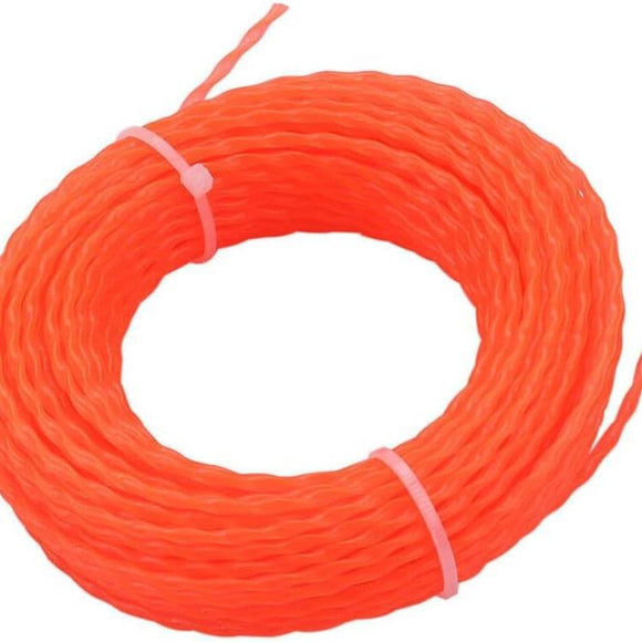 Hipa .095 inch x 15 Meter 2.4mm Commercial Round Twist String Trimmer Line for Stihl Echo Husqvarna Poulan Craftsman Grass Weed eater