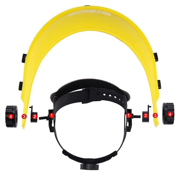 Hipa Safety Face Shield with Mesh Visor for Weed Eating Whacking Yard Work Mesh Face Shield Chainsaw Protective Helmet