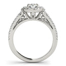 14k White Gold Diamond Engagement Ring with Teardrop Split Shank (7/8 cttw)-2