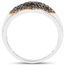 0.45 Carat Genuine Green Diamond and Yellow Diamond .925 Sterling Silver Ring-2