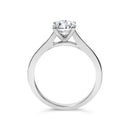 14K White Gold 1.0 Cttw Round Lab Grown Diamond Eagle Claw 4-Prong Set Solitaire Engagement Ring (F-G Color, VS2-SI1 Clarity) - Ring Size 7-5