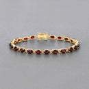11.22 Carat Genuine Garnet .925 Sterling Silver Bracelet-4