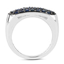 0.99 Carat Genuine Blue Sapphire .925 Sterling Silver Ring-2