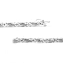 .925 Sterling Silver 1.00 Cttw Round Diamond X-Link Bracelet (I-J Color, I2-I3 Clarity) - Size 7.25"-4