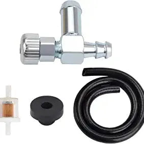 Hipa 33/64 inch Fuel Tank Shut Off Valve + Fuel Filter for MTD Troy Bilt Toro Craftsman Generac Portable Generator Lawn Mower Snow Blower