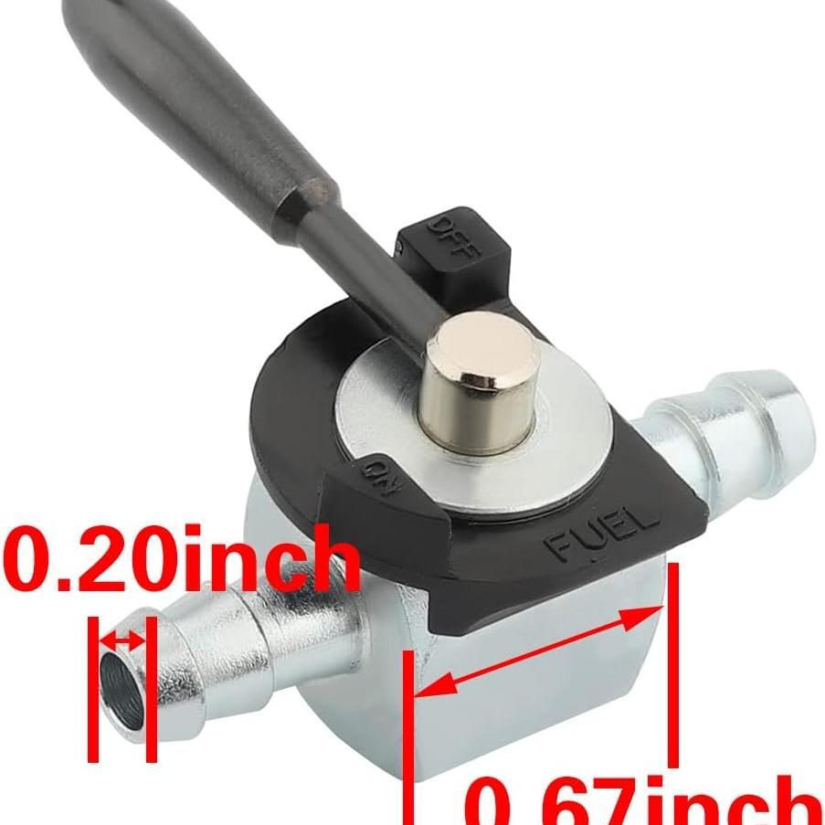 1/4 Inline Heavy Duty Fuel Shut Off Valve 691035 Fit for Engine Lawn Mower Lawn Tractor Parts Replace Scag 48568 Oregon 07-403 (16mm x 1.5mm)