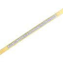 14K Yellow Gold 1-1/10 Cttw Princess & Baguette Cut Diamond 7" Alternating Stone Eternity Tennis Bracelet (G-H Color, VS1-VS2 Clarity)-4