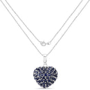 7.26 Carat Genuine Blue Sapphire .925 Sterling Silver Pendant-2