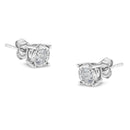 .925 Sterling Silver 1/2 Cttw Near Colorless Round Brilliant-Cut Diamond Miracle-Set Stud Earrings (H-I Color, I2-I3 Clarity)-1