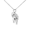 .925 Sterling Silver Diamond Accent Pug Dog Pendant Necklace (I-J Color, I2-I3 Clarity) - 18" Inches-3