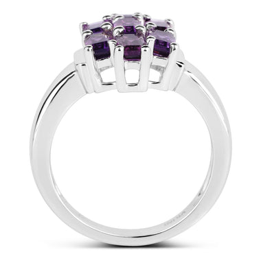 2.80 Carat Genuine Amethyst .925 Sterling Silver Ring - 0